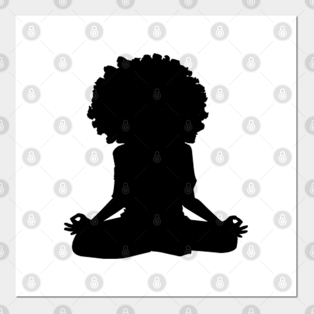 Yoga Zen Like Afro Woman Relax Tranquility Meditation Yoga Zen Like